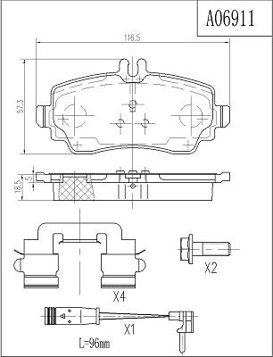 FI.BA FBP4310 - Kit de plaquettes de frein, frein à disque cwaw.fr