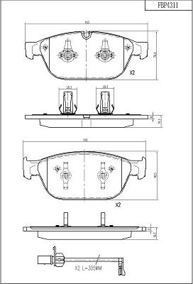 FI.BA FBP4311 - Kit de plaquettes de frein, frein à disque cwaw.fr