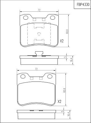 FI.BA FBP4330 - Kit de plaquettes de frein, frein à disque cwaw.fr