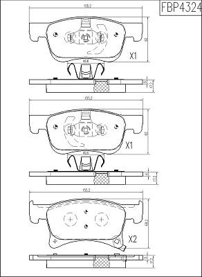 FI.BA FBP4324 - Kit de plaquettes de frein, frein à disque cwaw.fr