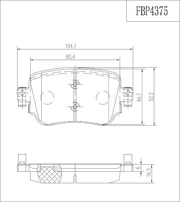 FI.BA FBP4375 - Kit de plaquettes de frein, frein à disque cwaw.fr