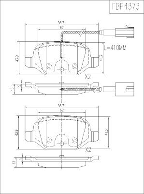 FI.BA FBP4373 - Kit de plaquettes de frein, frein à disque cwaw.fr