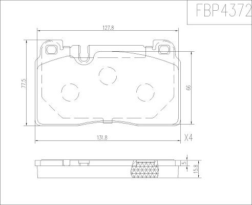 FI.BA FBP4372 - Kit de plaquettes de frein, frein à disque cwaw.fr