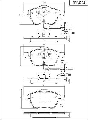 FI.BA FBP4294 - Kit de plaquettes de frein, frein à disque cwaw.fr