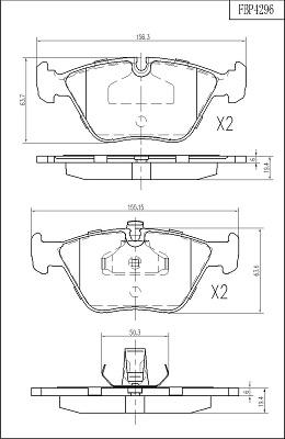 FI.BA FBP4296 - Kit de plaquettes de frein, frein à disque cwaw.fr