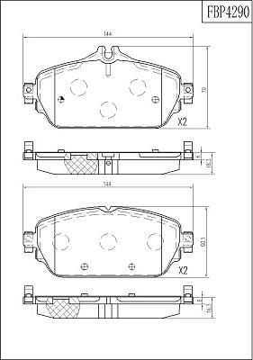 FI.BA FBP4290 - Kit de plaquettes de frein, frein à disque cwaw.fr