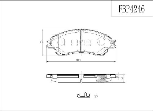 FI.BA FBP4246 - Kit de plaquettes de frein, frein à disque cwaw.fr