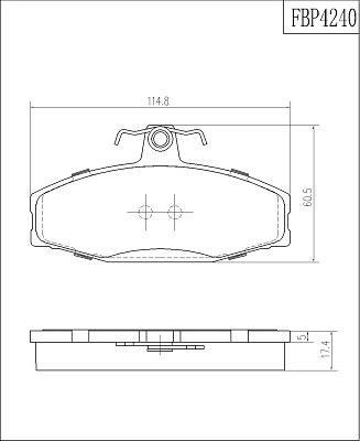 FI.BA FBP4240 - Kit de plaquettes de frein, frein à disque cwaw.fr