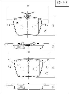 FI.BA FBP4248 - Kit de plaquettes de frein, frein à disque cwaw.fr