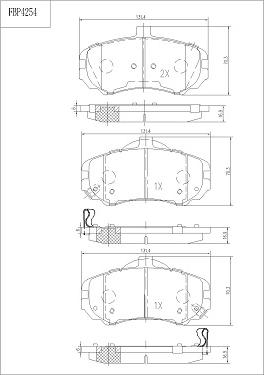 FI.BA FBP4254 - Kit de plaquettes de frein, frein à disque cwaw.fr