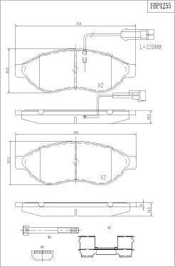 FI.BA FBP4255 - Kit de plaquettes de frein, frein à disque cwaw.fr