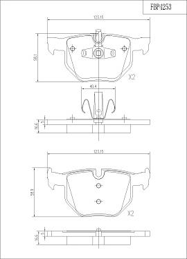 FI.BA FBP4253 - Kit de plaquettes de frein, frein à disque cwaw.fr