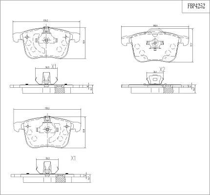 FI.BA FBP4252 - Kit de plaquettes de frein, frein à disque cwaw.fr