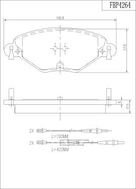 FI.BA FBP4264 - Kit de plaquettes de frein, frein à disque cwaw.fr