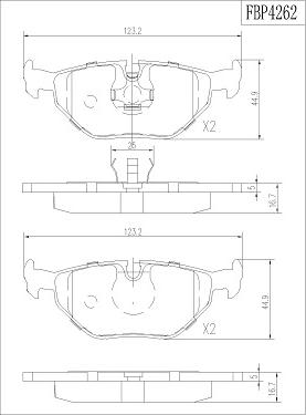 FI.BA FBP4262 - Kit de plaquettes de frein, frein à disque cwaw.fr