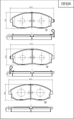 FI.BA FBP4208 - Kit de plaquettes de frein, frein à disque cwaw.fr