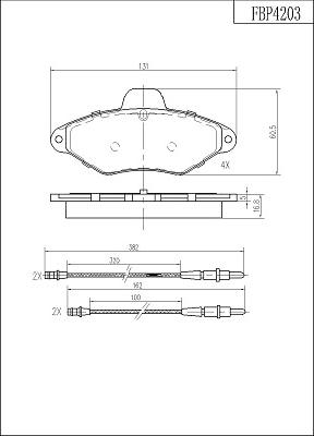 FI.BA FBP4203 - Kit de plaquettes de frein, frein à disque cwaw.fr