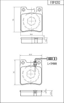 FI.BA FBP4202 - Kit de plaquettes de frein, frein à disque cwaw.fr