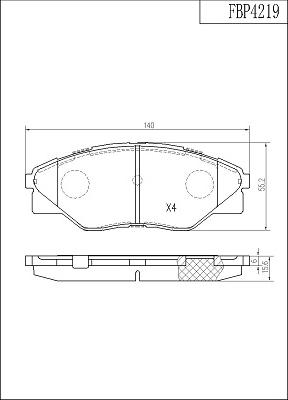 FI.BA FBP4219 - Kit de plaquettes de frein, frein à disque cwaw.fr