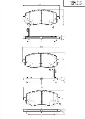 FI.BA FBP4216 - Kit de plaquettes de frein, frein à disque cwaw.fr