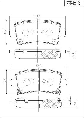 FI.BA FBP4213 - Kit de plaquettes de frein, frein à disque cwaw.fr