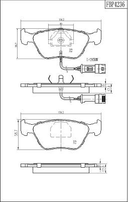 FI.BA FBP4236 - Kit de plaquettes de frein, frein à disque cwaw.fr