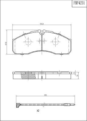 FI.BA FBP4231 - Kit de plaquettes de frein, frein à disque cwaw.fr