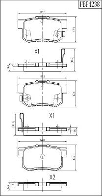 FI.BA FBP4238 - Kit de plaquettes de frein, frein à disque cwaw.fr