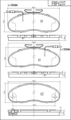 FI.BA FBP4237 - Kit de plaquettes de frein, frein à disque cwaw.fr