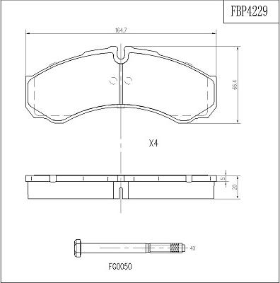 FI.BA FBP4229 - Kit de plaquettes de frein, frein à disque cwaw.fr