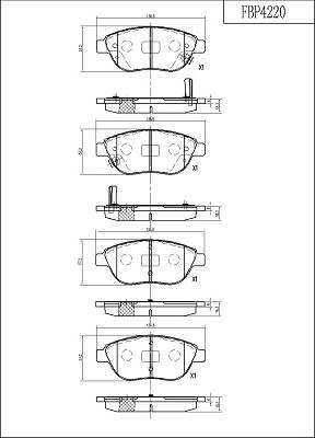 FI.BA FBP4220 - Kit de plaquettes de frein, frein à disque cwaw.fr