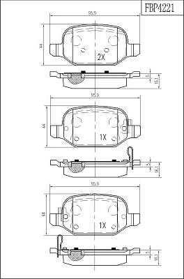 FI.BA FBP4221 - Kit de plaquettes de frein, frein à disque cwaw.fr