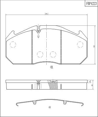 FI.BA FBP4223 - Kit de plaquettes de frein, frein à disque cwaw.fr