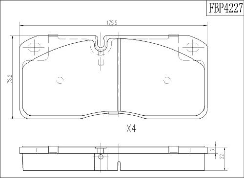 FI.BA FBP4227 - Kit de plaquettes de frein, frein à disque cwaw.fr