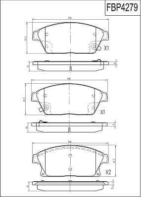 FI.BA FBP4279 - Kit de plaquettes de frein, frein à disque cwaw.fr