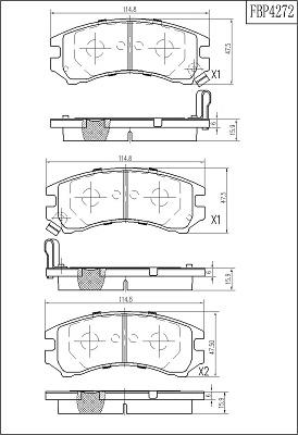 FI.BA FBP4272 - Kit de plaquettes de frein, frein à disque cwaw.fr