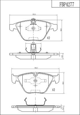 FI.BA FBP4277 - Kit de plaquettes de frein, frein à disque cwaw.fr