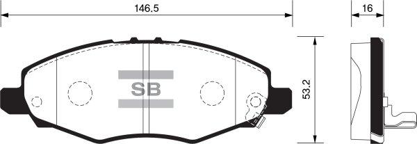 FI.BA FBP1412 - Kit de plaquettes de frein, frein à disque cwaw.fr