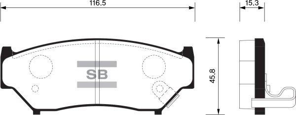 FI.BA FBP1584 - Kit de plaquettes de frein, frein à disque cwaw.fr