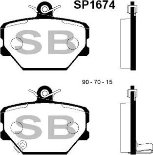 FI.BA FBP1674 - Kit de plaquettes de frein, frein à disque cwaw.fr