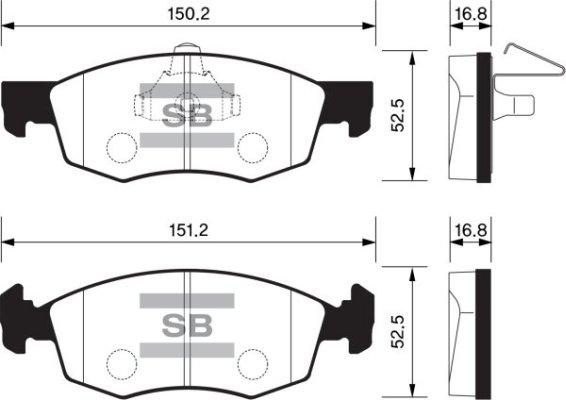 FI.BA FBP1198 - Kit de plaquettes de frein, frein à disque cwaw.fr