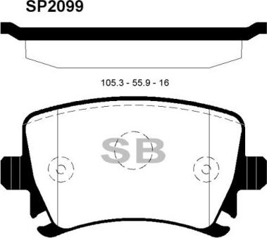 FI.BA FBP2099 - Kit de plaquettes de frein, frein à disque cwaw.fr