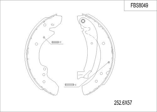 FI.BA FBS8049 - Jeu de mâchoires de frein cwaw.fr