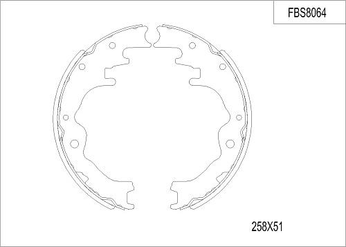 FI.BA FBS8064 - Jeu de mâchoires de frein cwaw.fr