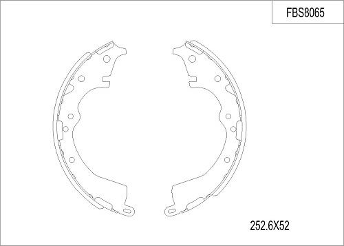 FI.BA FBS8065 - Jeu de mâchoires de frein cwaw.fr