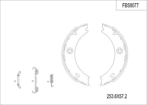 FI.BA FBS8077 - Jeu de mâchoires de frein cwaw.fr