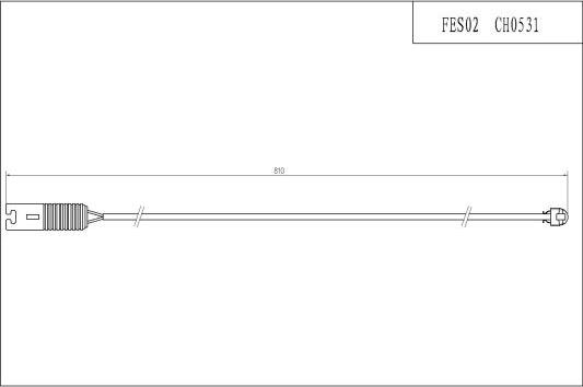 FI.BA FES02 - Contact d'avertissement, usure des plaquettes de frein cwaw.fr