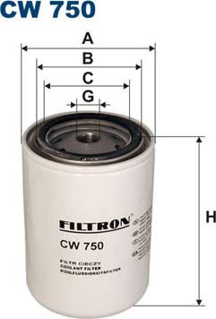 Filtron CW750 - Filtre de liquide de refroidissement cwaw.fr