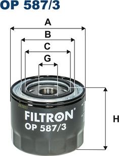 Filtron OP 587/3 - Filtre à huile cwaw.fr