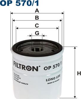 Filtron OP570/1 - Filtre à huile cwaw.fr